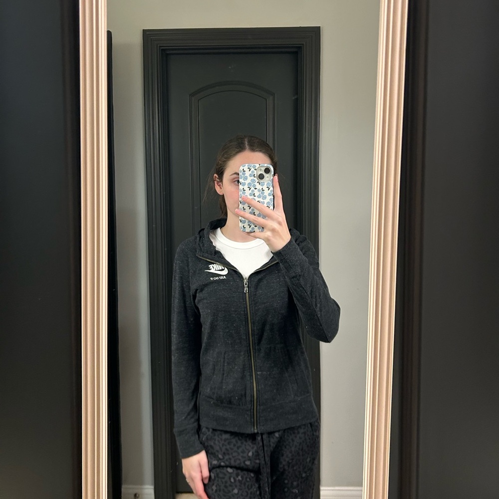Nike Charcoal Zip-Up Hoodie